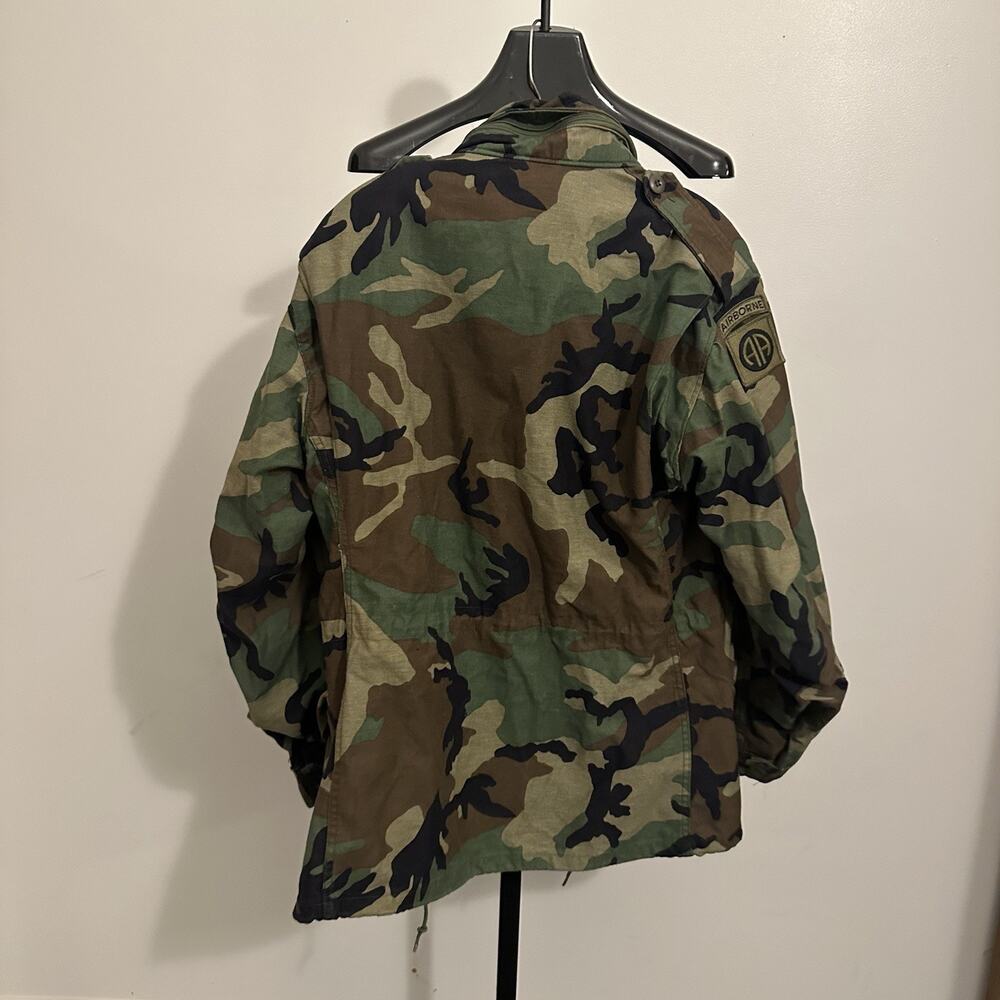 Vintage US Army 70s VTG Woodland Camo Camouflage Field Jacket Size Medium - Picture 5 of 5